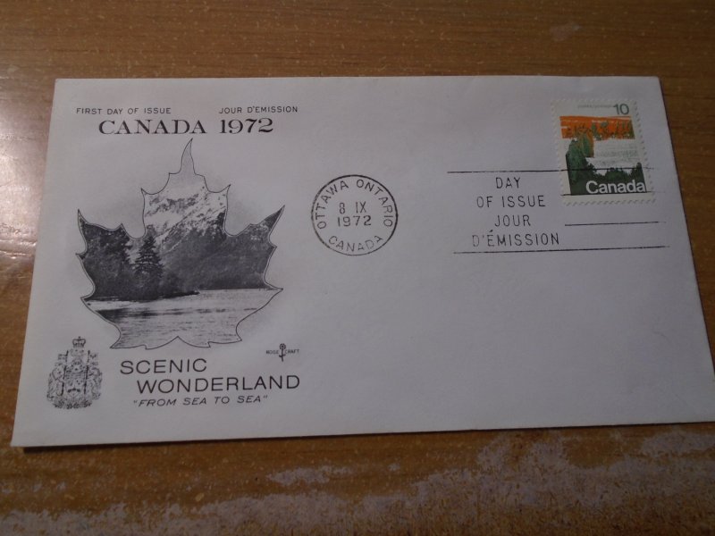 Canada  #  594  FDC Rose Craft