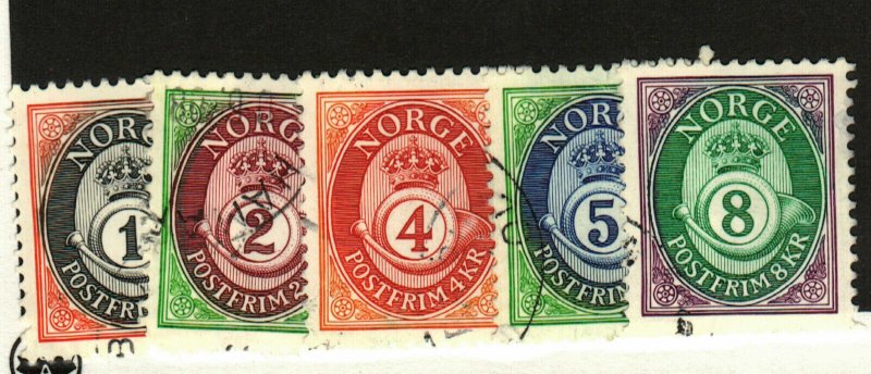 Norway #960-1, 963-4, 967 used