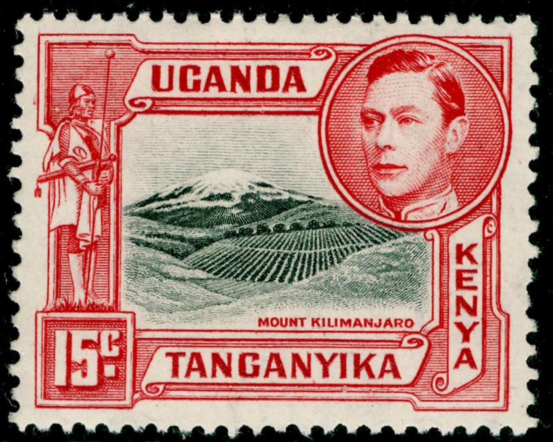 KENYA UGANDA TANGANYIKA SG137a, 15c black & rose-red, M MINT.