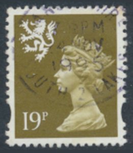 Scotland GB  Machin 19p SG S81  Used  1 center band SC# SMH63 