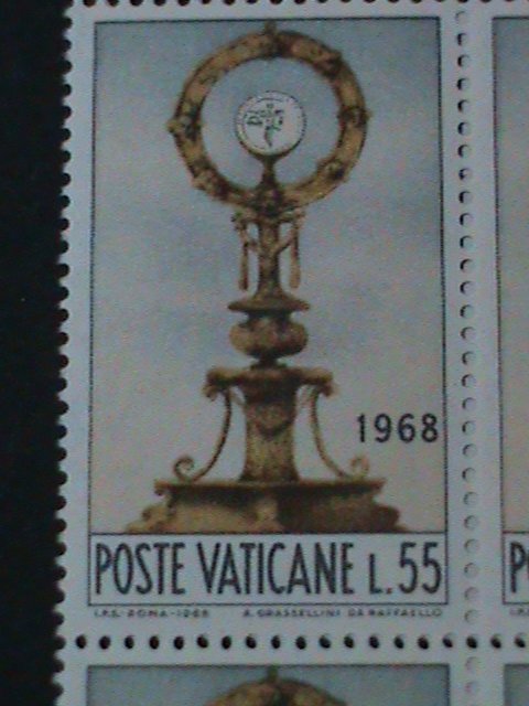 ​VATICAN CITY-1968-SC#-461-3 JOHN PAUL VI-VISITING TO COLUMBIA-MNH BLOCK SET VF-