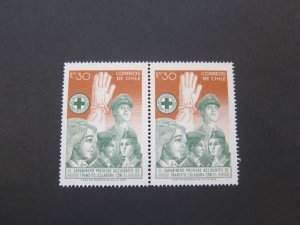 Chile 1974 Sc 451 pair set MNH