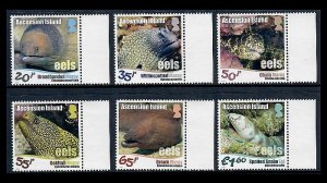 Ascension Island 1177-1182 Eels MNH