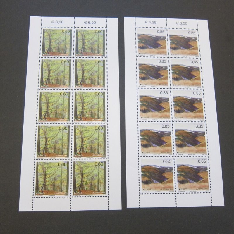 Luxembourg 2011 Sc 1312-13 sheet(10) set MNH