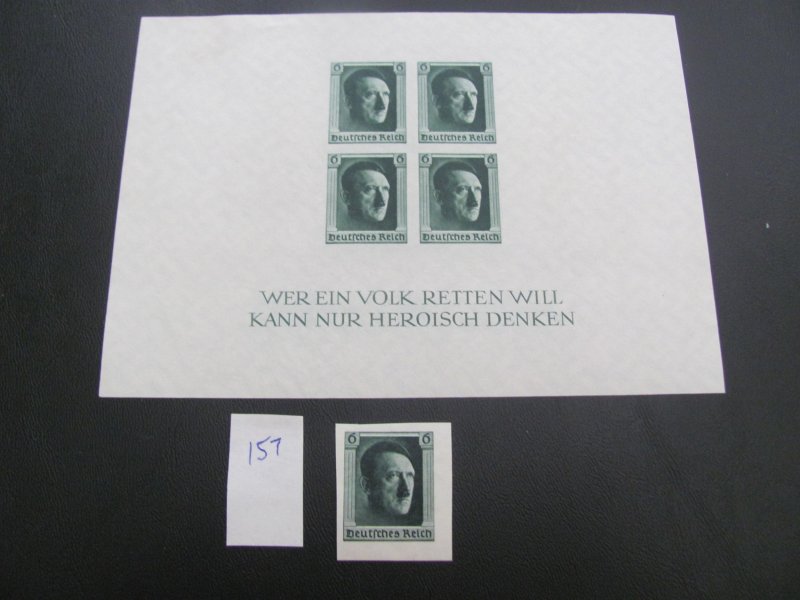 Germany 1937 MNH SC B103 SS XF 236 EUROS (157)