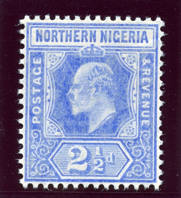 Northern Nigeria 1910 KEVII 2½d blue superb MNH. SG 31. Sc 31.