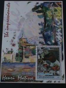 ​AFGHANISTAN- IMPRESSIONISTS PAINTING-HENRI MATISSE CTO-S/S-VF FANCY CANCEL