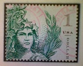 United States, Scott #5295, used(o), 2018, Statue of Freedom, $1.00, emerald