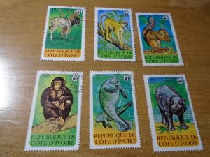 Ivory Coast  # 528-33  used