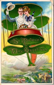 1913 Ireland Aviation St Patrick Picture  Postcard cover to Gravesend England