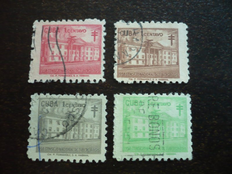 Stamps - Cuba - Scott# RA39-RA42 - Used Set of 4 Stamps