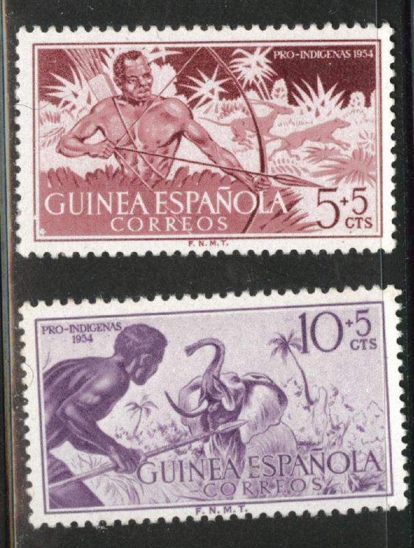 SPANISH Guinea Scott B29-30, MH* 1954 Semi-Postal set