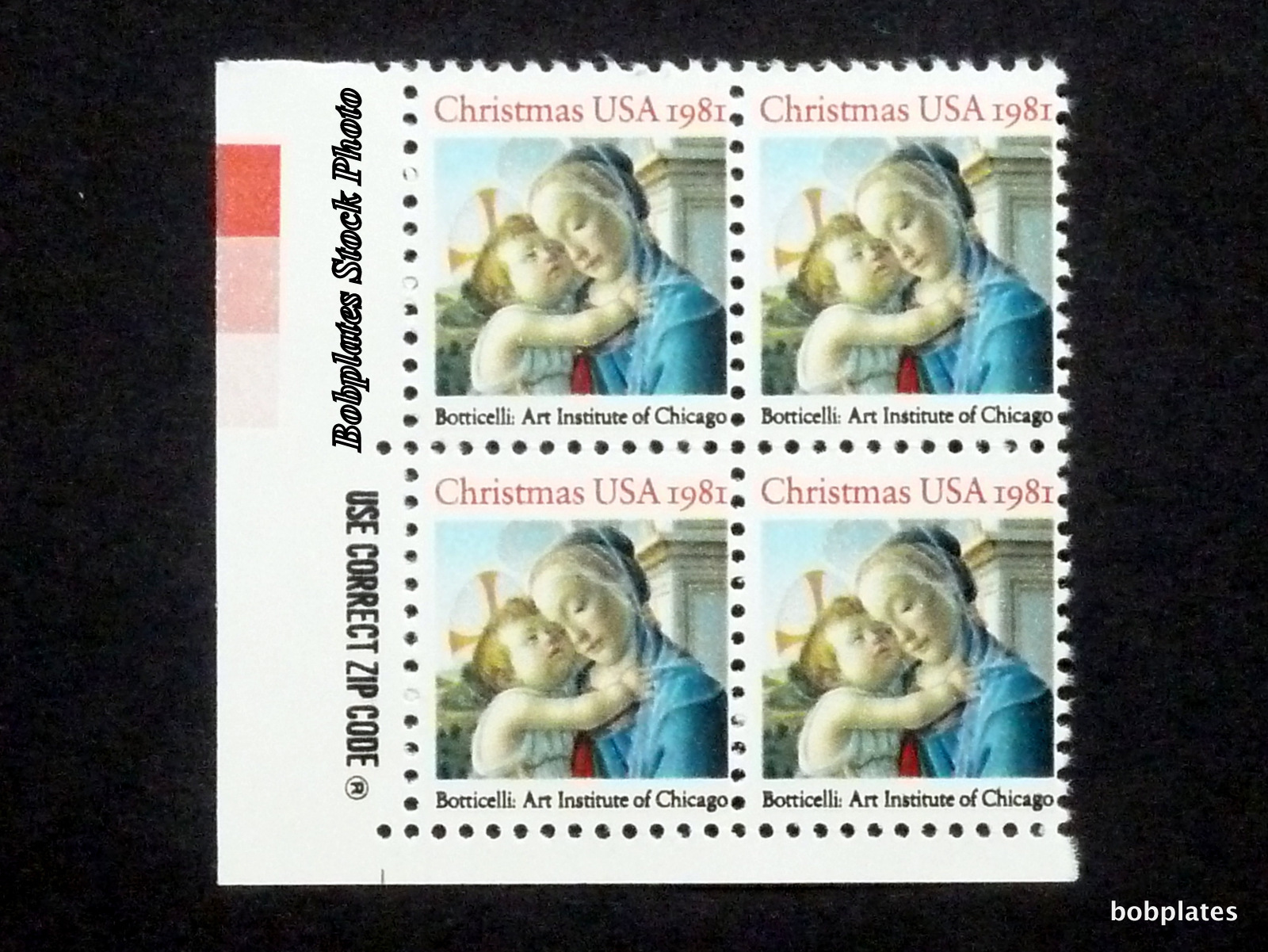 BOBPLATES 1939 Christmas Zip Block FVF MNH See Details for