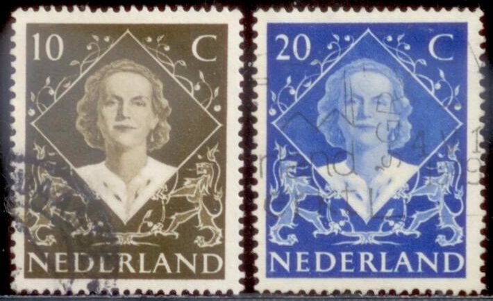 Netherlands 1948 SC# 304-5 Used E48