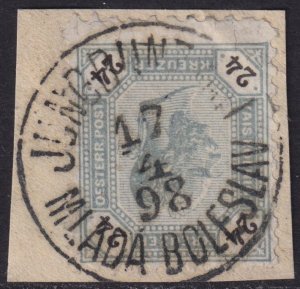 Austria - 1891 - Scott #67 - used on piece - JUNGBUNZLAU pmk Czech Republic