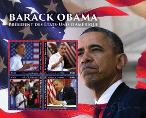 Togo 2014 - President Barack Obama Sheet of 4 Stamps MNH