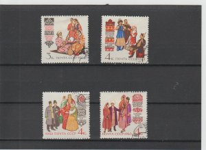 Russia  Scott#  2723-2726  CTO  (1963 Regional Costumes)