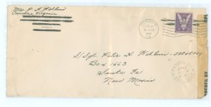 US 905 1945 Incoming Santa Fe PO Box 1663 Manhattan project (atomic bomb) undercover address.  Establish to receive mail for sec