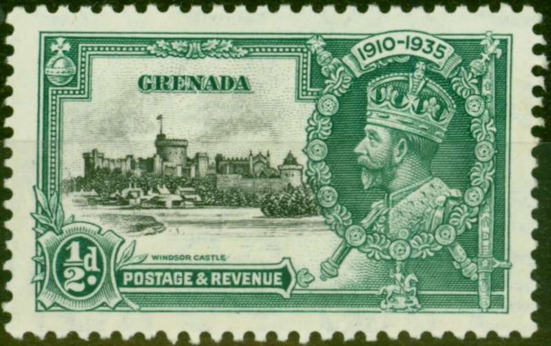 Grenada 1935 1/2d Black & Green SG145k 'Kite & Vertical Log' Fine VLMM 