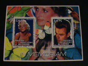 IN MEMORIAM  LADY DIANA MARILYN MONROE STAMP SHEET