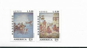 HONDURAS 1992 AMERICA UPAEP DISCOVERY OF AMERICA 500TH ANNIV COLOMBUS SET MNH  