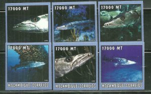 Mozambique MNH 1657A-F Fish SCV 9.50