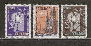 Ecuador Scott catalog # C327-C329 Used