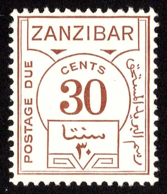 Zanzibar Scott J21 Mint never hinged.