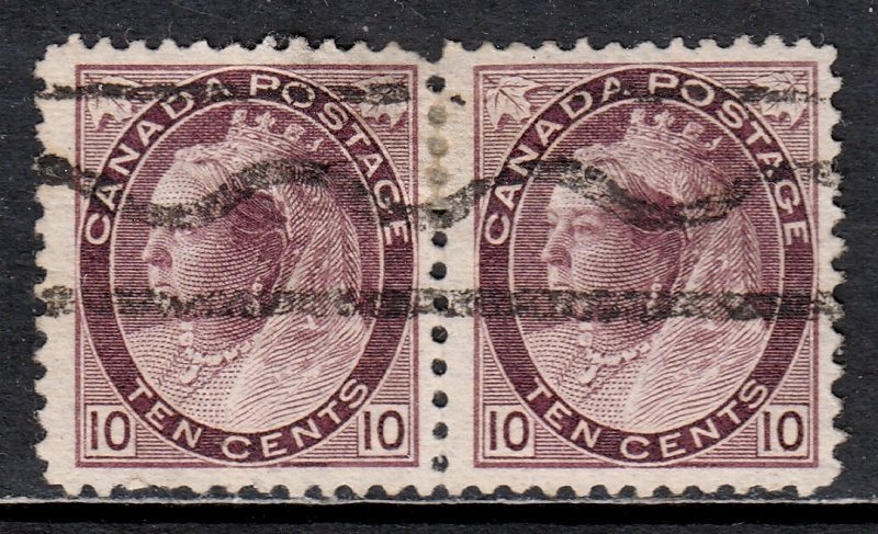 Canada - Bar Precancel #T-83 - Pair - 2 sh. perfs on left stamp - CV $50