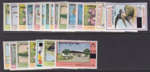 Anguilla, Scott 402-423, MNH