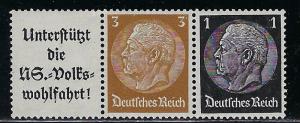 Germany Scott # 416, 415, label A8b, mint hr, se-tenant, Mi # W76