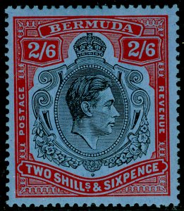 BERMUDA SG117, 2s 6d Black & Red/Grey-Blue, LH MINT. Cat £70. CHALKY 