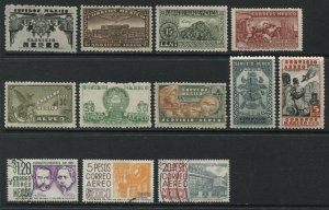 Mexico 9 Airmails to 5 pesos mint o.g. hinged