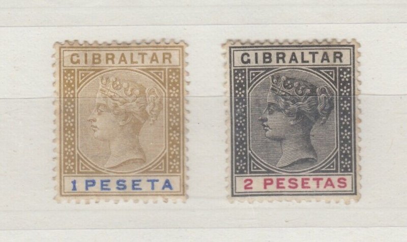 Gibraltar QV 1889 1P 2P SG31/32 MH JK842