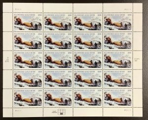 3235  Klondike Gold Rush  MNH 32 cent sheet of 20  FV $6.40  Issued  in 1998