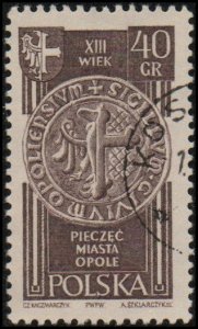 Poland 994 - Cto - 40g Seal of Opole, 13th C. (1961)
