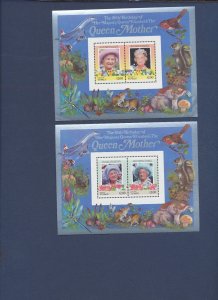 TUVALU & Islands - fifteen MNH S/S - Queen Mother - 1985 --- see 8 scans