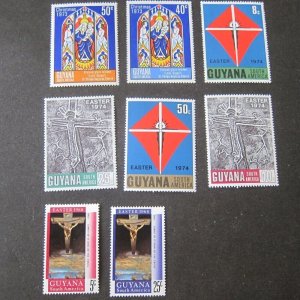 Guyana 1968 Sc 54-5,186-7,193-6 Christmas Religion set MNH