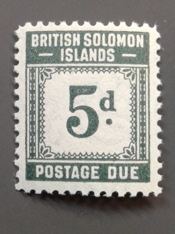 Solomon Islands J5 F-VF MLH.  Scott $ 8.00