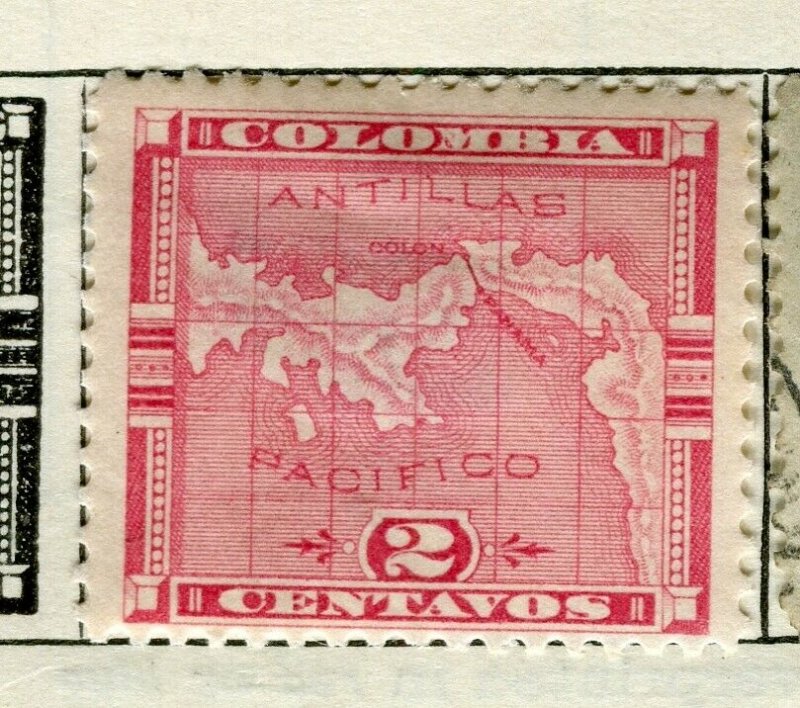 PANAMA; 1892 early Map issue fine used 2c. value