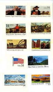 10 Different Mint Post Cards UX111- UX120