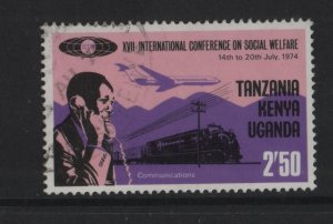 Kenya, Uganda, & Tanzania #291 used 1974 social welfare 2.50sh