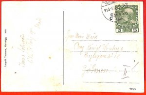 aa1923 - Austria HUNGARY - Postal History - Hungarian postmark on POSTCARD 1915