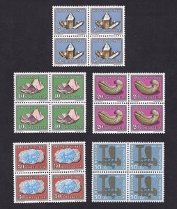 Switzerland  #B282-B286 MNH  1960  Pro Patria  complete set in blocks of 4