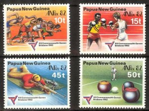 Papua New Guinea 1982 Sport Commonwealth Games Boxing set of 4 MNH