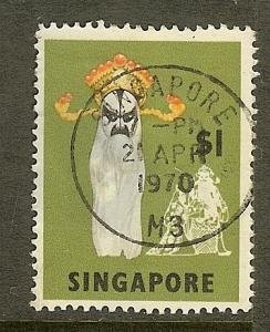 Singapore, Scott #95; $1 Chinese Opera Mask, Used