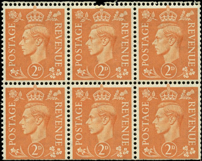 Great Britain  Scott #261b Booklet Pane of 6 Mint Never Hinged