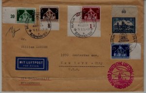 Germany Zeppelin cover NAF 16.8.36 Berlin Olympia Stadion faults