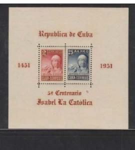 rO)1952 CUBA - CARIBBEAN - SPANISH ANTILLES, ANIVERSARIO DEL NACIMIENTO DE ISABE