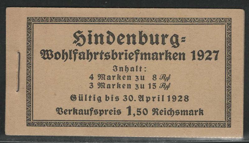 Germany Reich # B19a, mint nh, se-tenant, cpl. booklet, Mi # 24.1